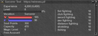Signature for player Sorcerer Test